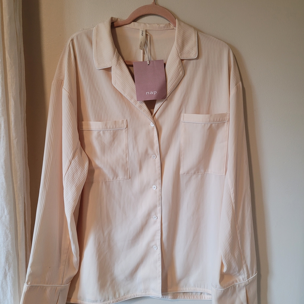 Elegant Cream Nap Loungewear Pj Set